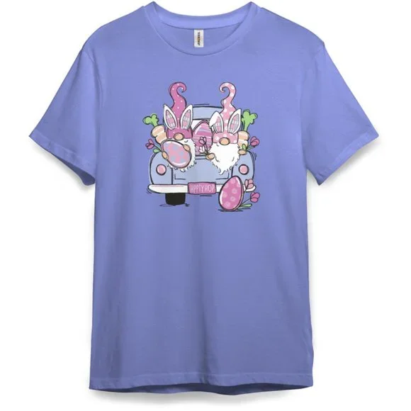 ❤️NWT  BOUTIQUE    EASTER BUNNY GNOME'S / TRUCK/EASTER EGGS  TEE    FUN & UNIQUE - Picture 3 of 4